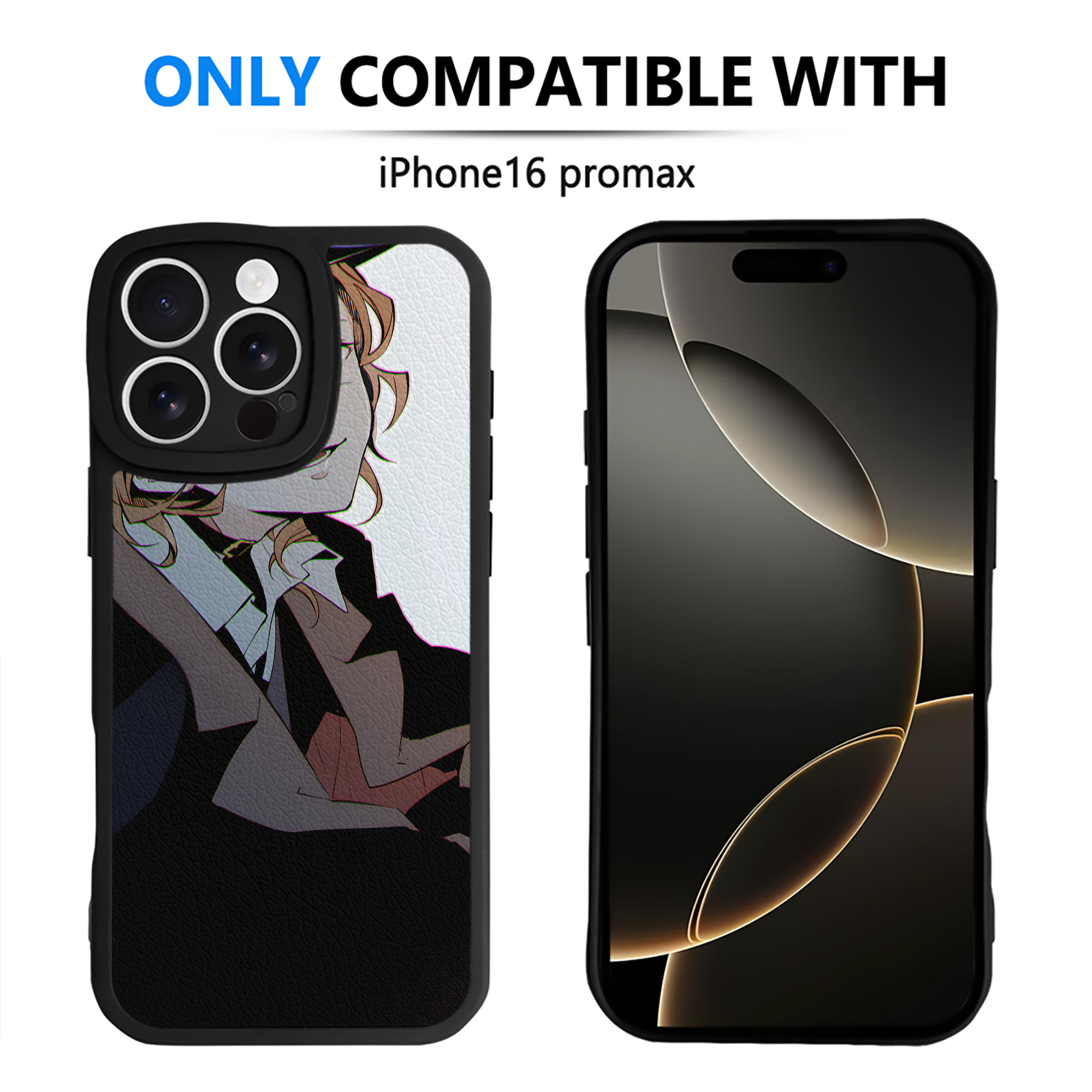 （画像用） 文豪ストレイドッグス Bungo Stray Dogs 【iPhone 16シリーズ対応】シリコンスマホケース（レザー調） 材質：シリコン